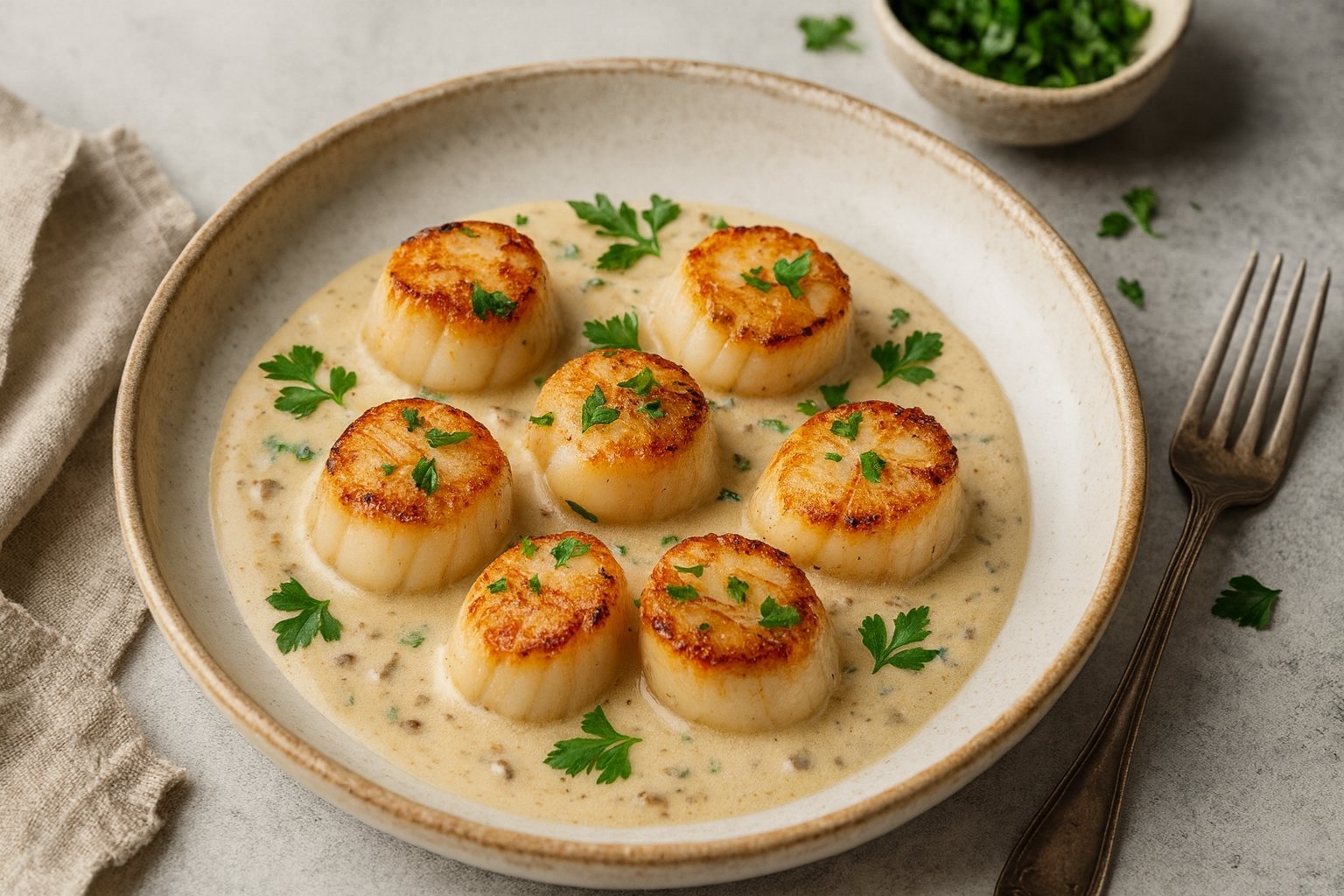 Recette Noix de Saint-Jacques à la Crème Onctueuse