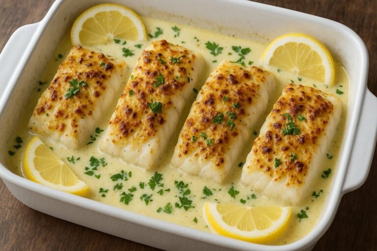 Recette Cabillaud au Four à la Moutarde et Crème Citronnée