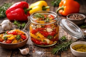 Comment faire des poivrons marinés