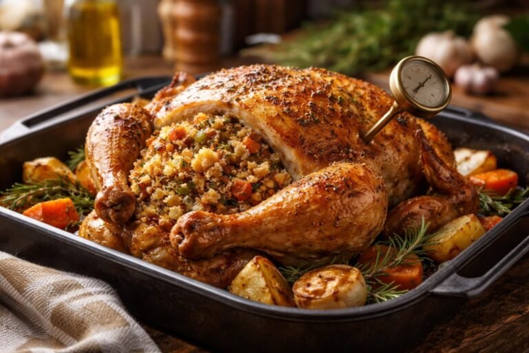 Temps de Cuisson Rôti de Poulet Farci au Four