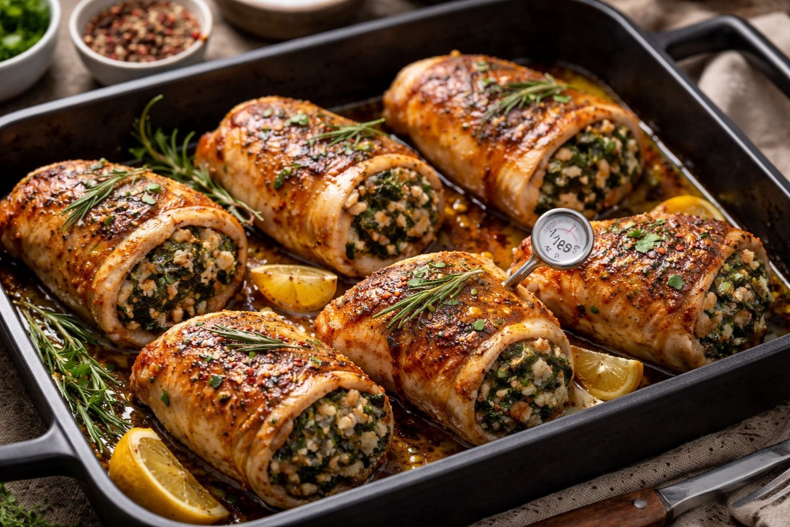 Temps de cuisson cuisses de poulet farcies au four