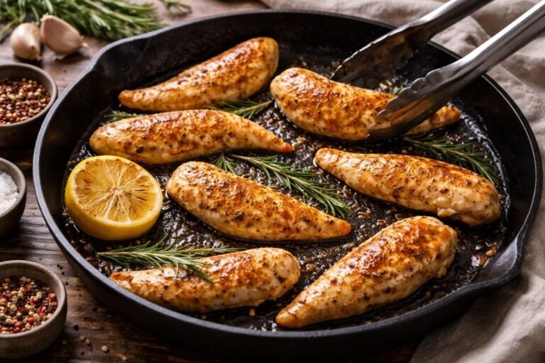 Temps de cuisson des aiguillettes de poulet à la poêle