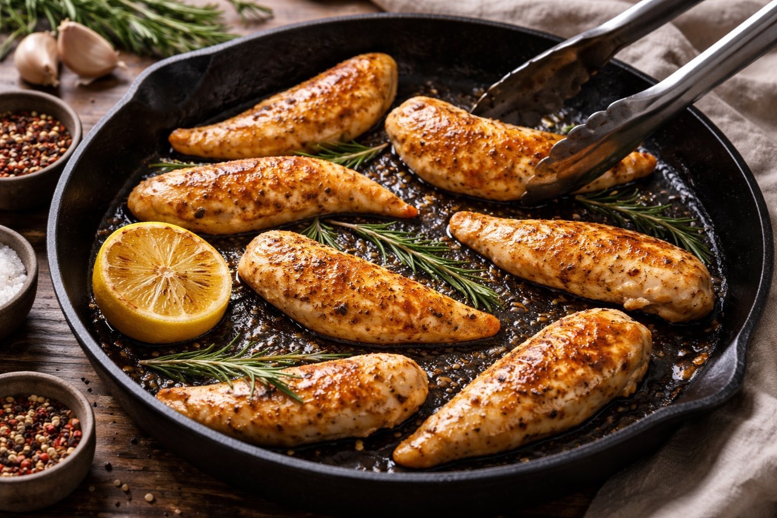 Temps de cuisson des aiguillettes de poulet à la poêle