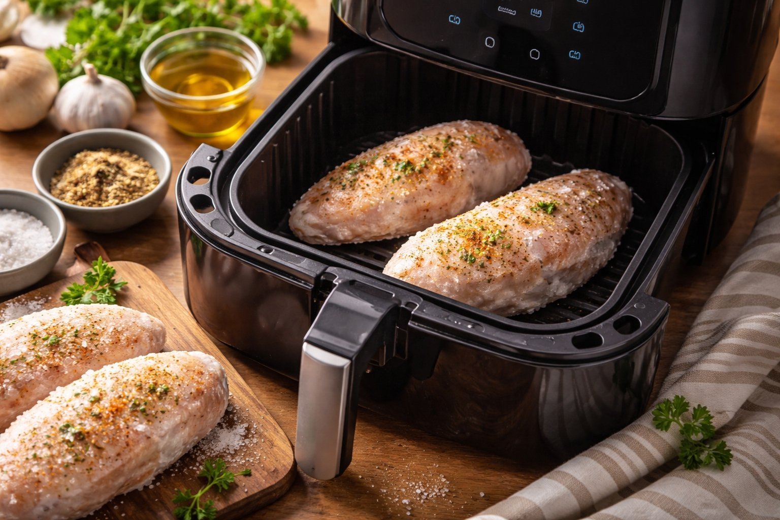 Temps de cuisson filet de poulet congelé air fryer