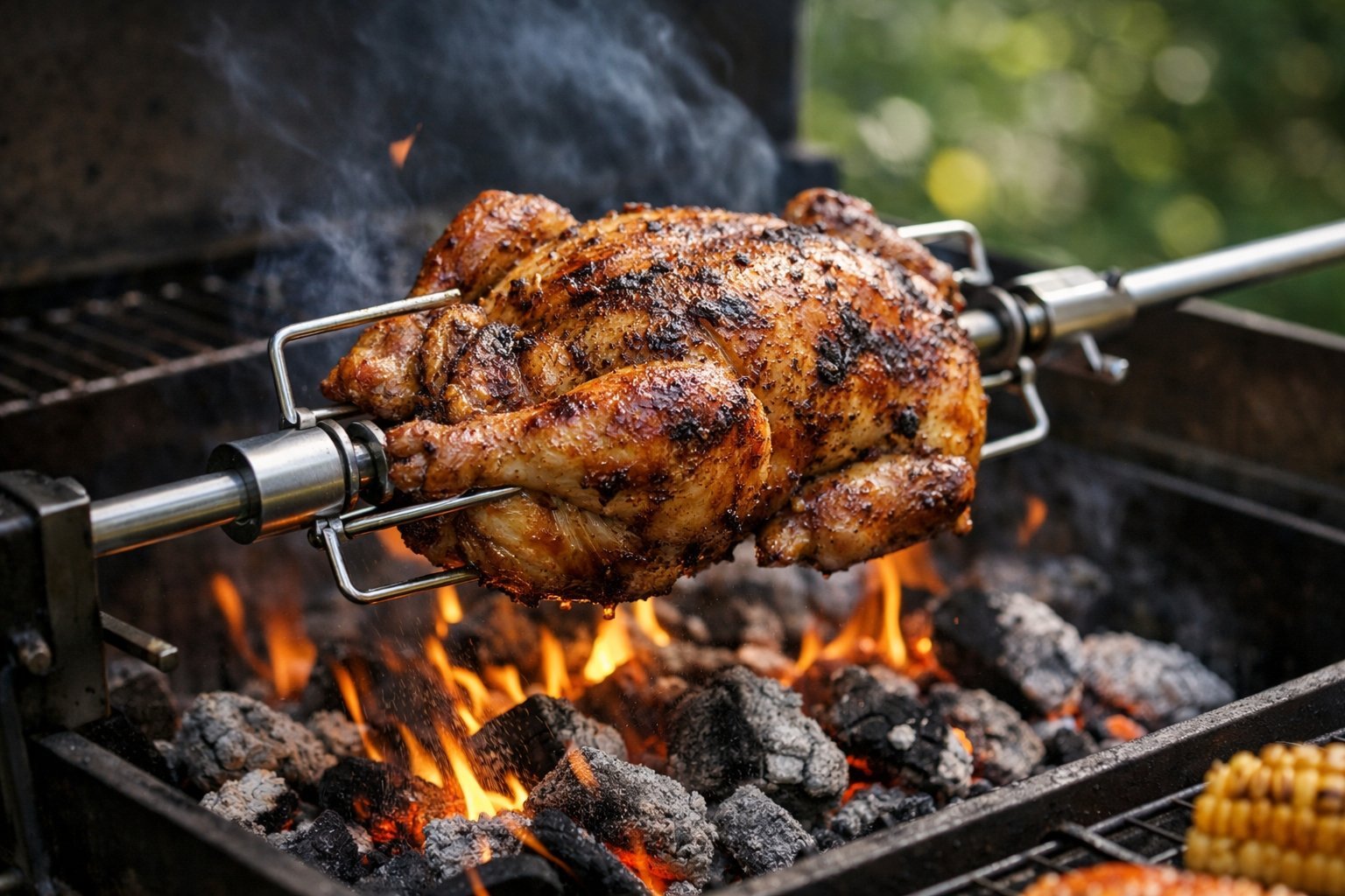 Temps de cuisson poulet à la broche barbecue