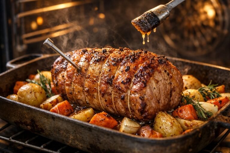 Temps cuisson rôti de porc au four moelleux