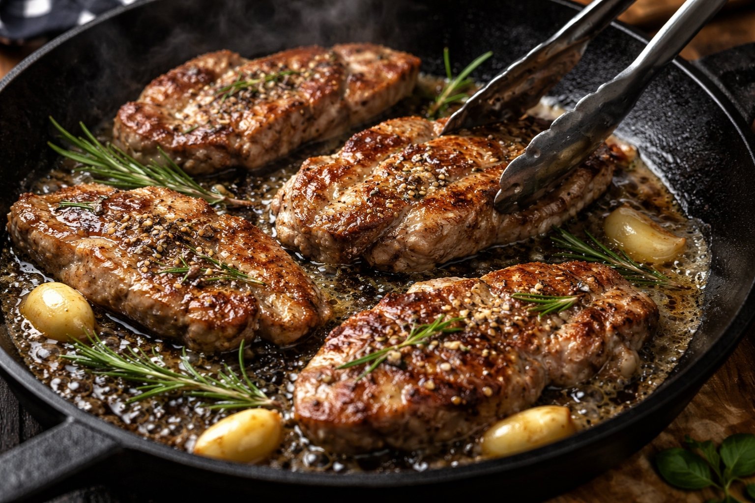 Temps de cuisson araignée de porc à la poêle