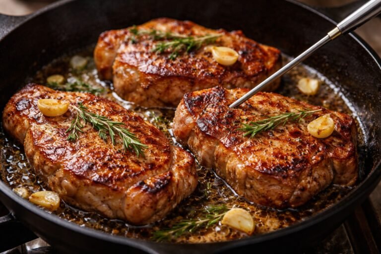 Temps de cuisson échine de porc à la poêle