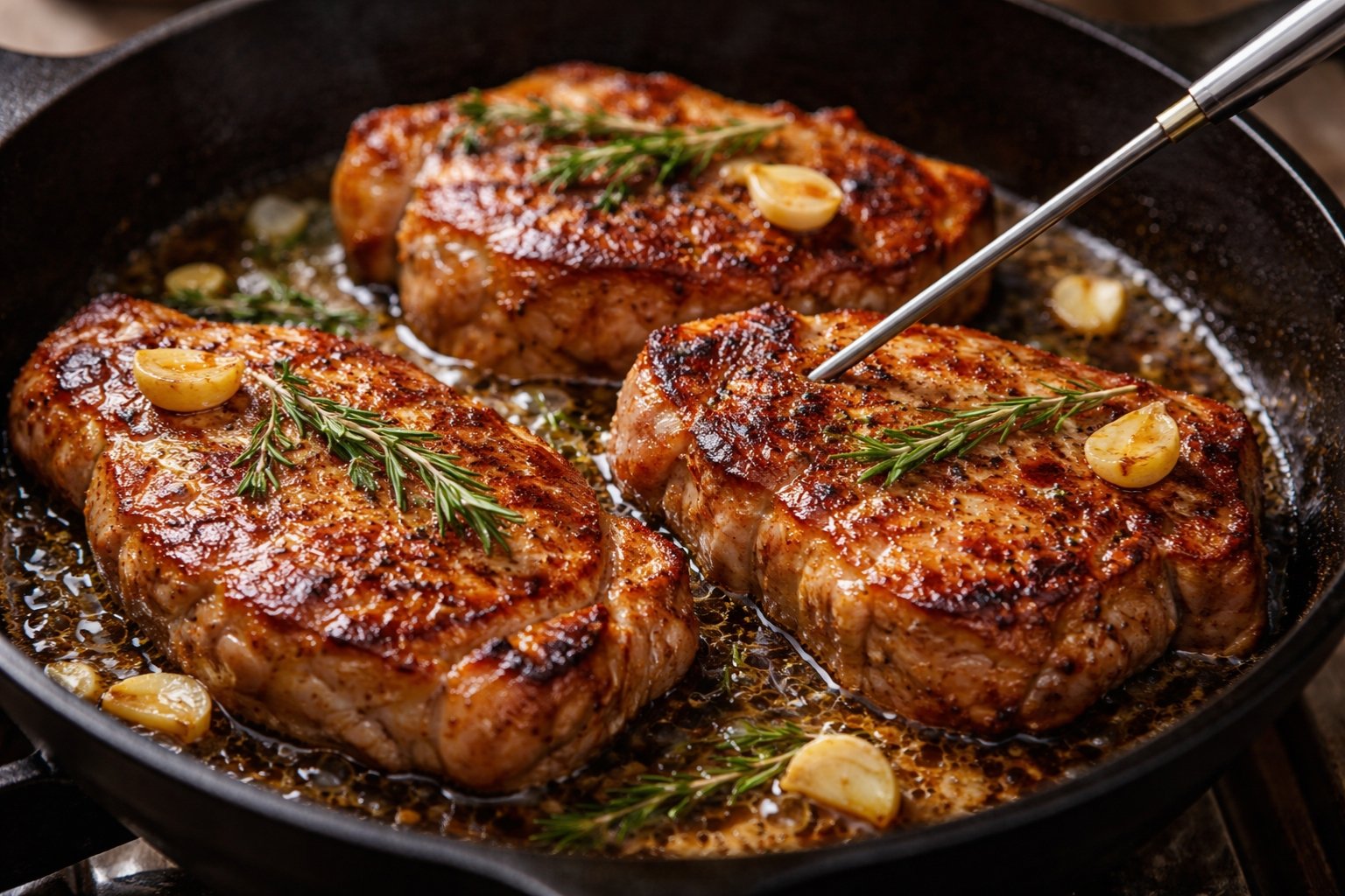 Temps de cuisson échine de porc à la poêle