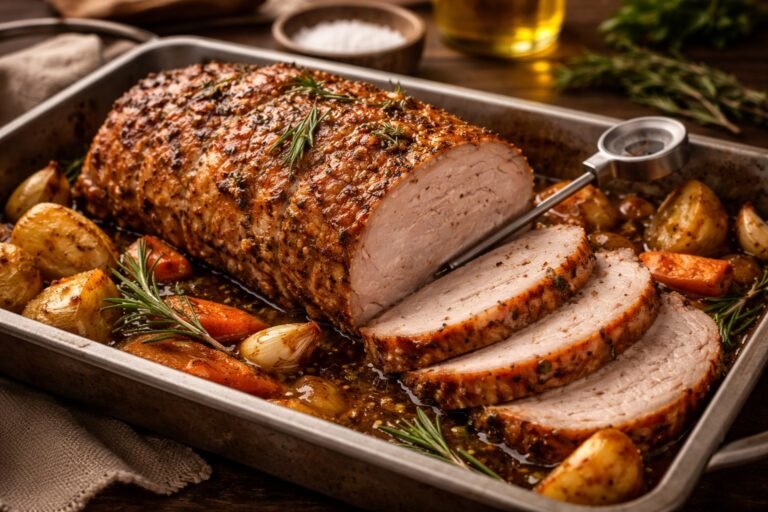 Temps de cuisson longe de porc au four