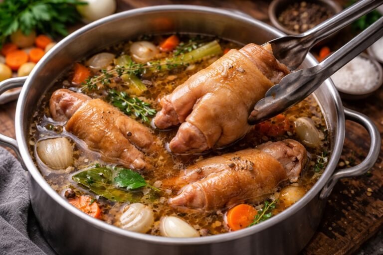 Temps de cuisson pied de porc au court-bouillon