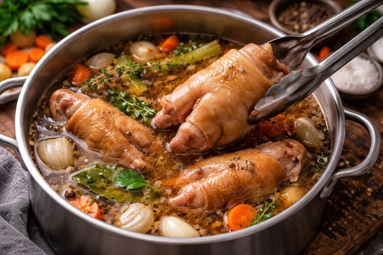 Temps de cuisson pied de porc au court-bouillon