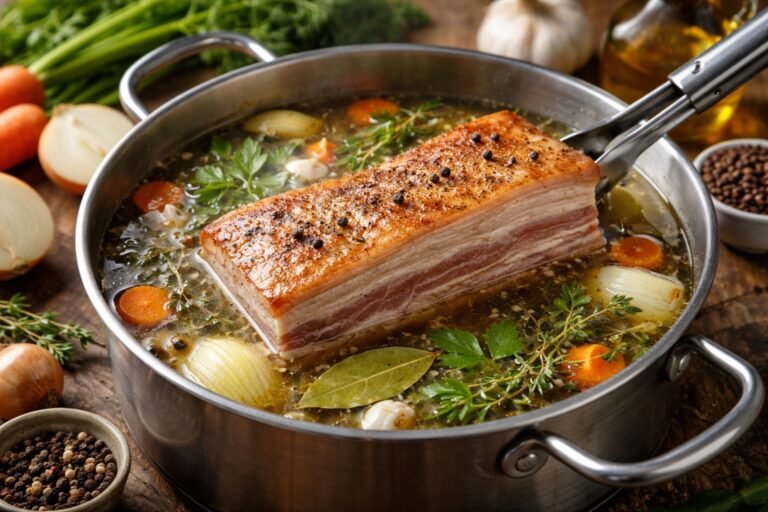 Temps de cuisson poitrine de porc au court-bouillon