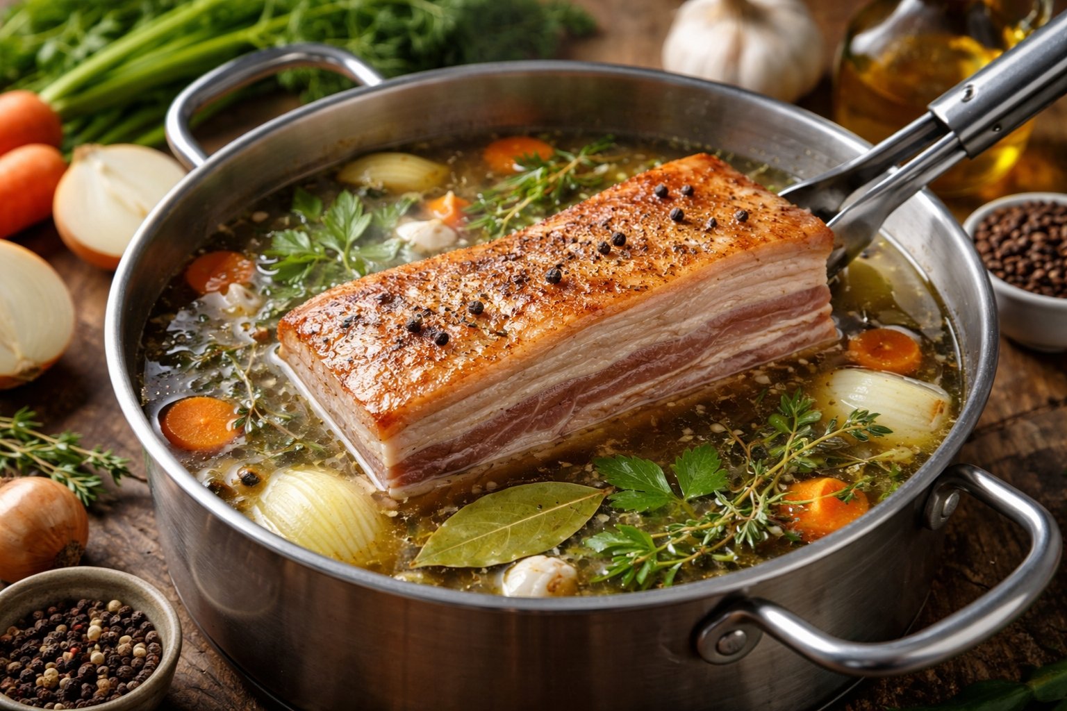 Temps de cuisson poitrine de porc au court-bouillon