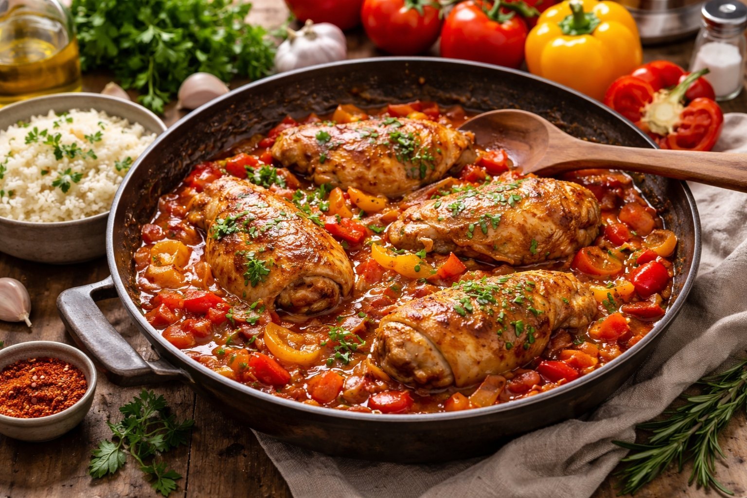 Temps de cuisson poulet basquaise