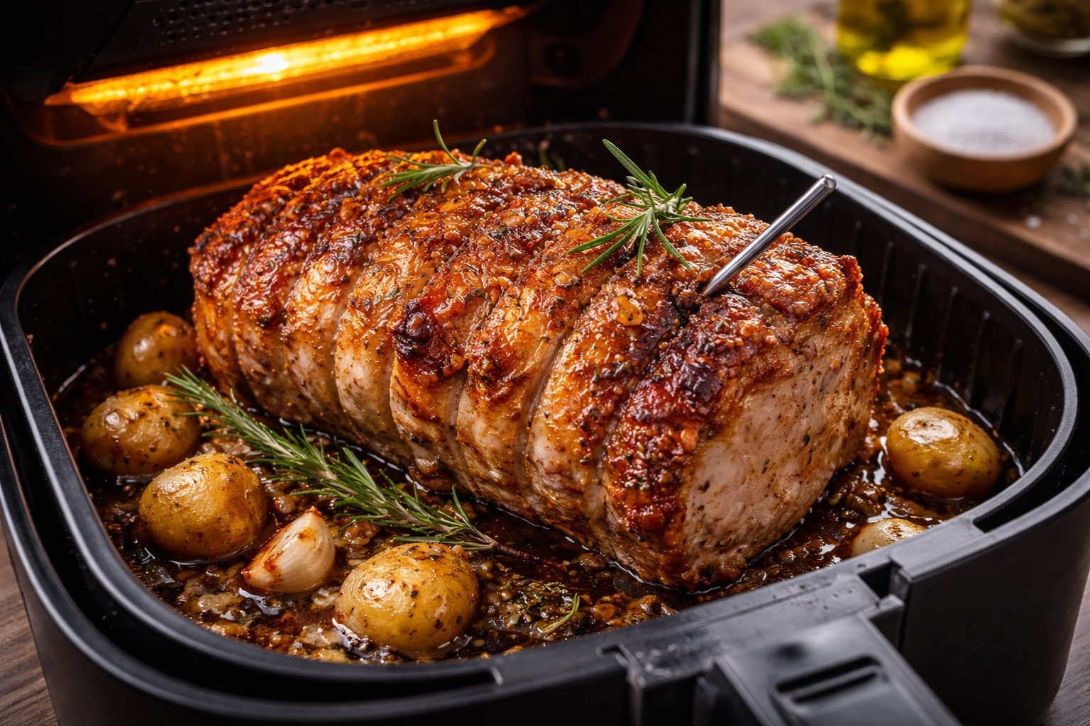Temps de cuisson rôti de porc Extra Crisp Cookéo