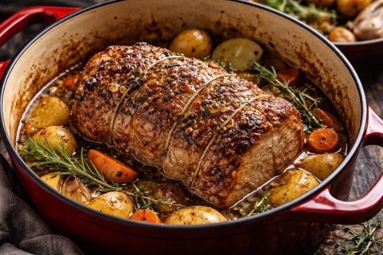 Temps de cuisson rôti de porc cocotte en fonte