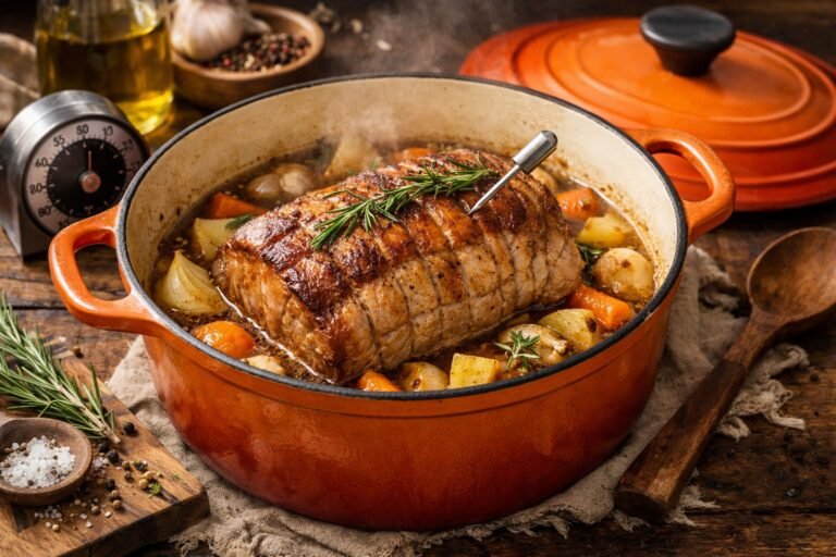 Temps de cuisson rôti de porc en cocotte